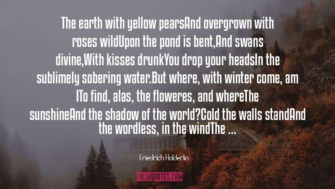 Friedrich Holderlin Quotes: The earth with yellow pearsAnd
