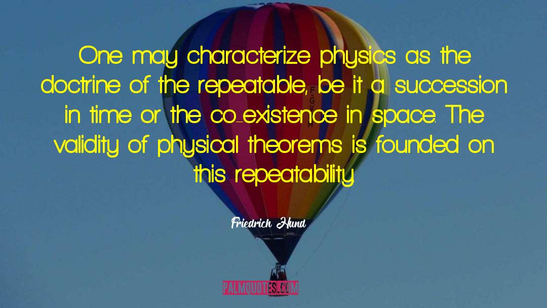 Friedrich Hund Quotes: One may characterize physics as