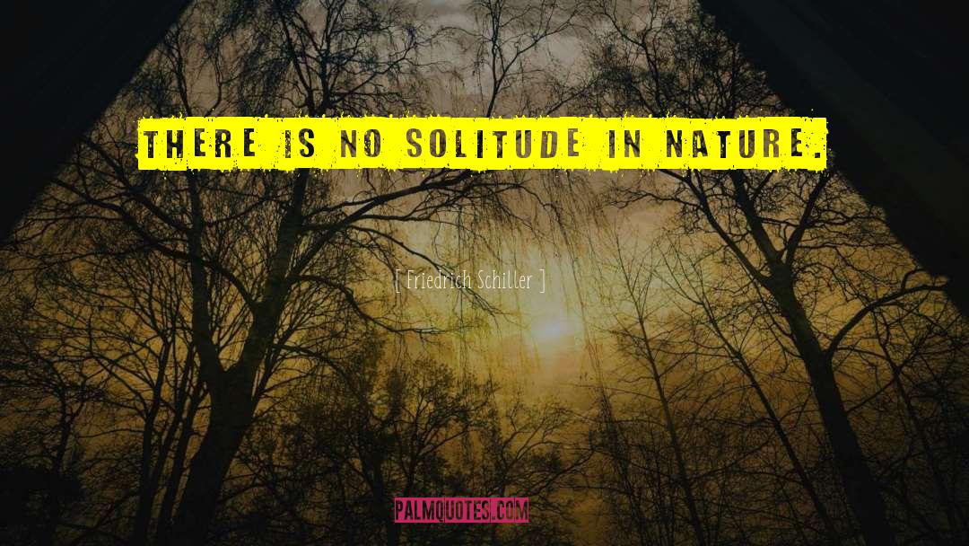 Friedrich Schiller Quotes: There is no solitude in