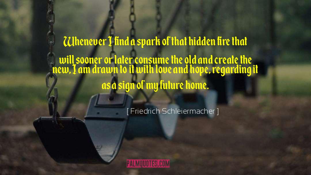 Friedrich Schleiermacher Quotes: Whenever I find a spark