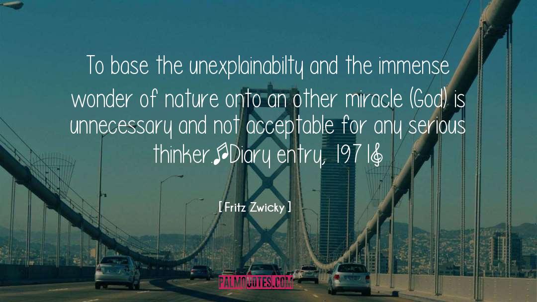 Fritz Zwicky Quotes: To base the unexplainabilty and