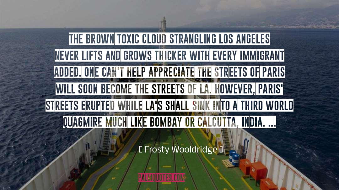 Frosty Wooldridge Quotes: The brown toxic cloud strangling