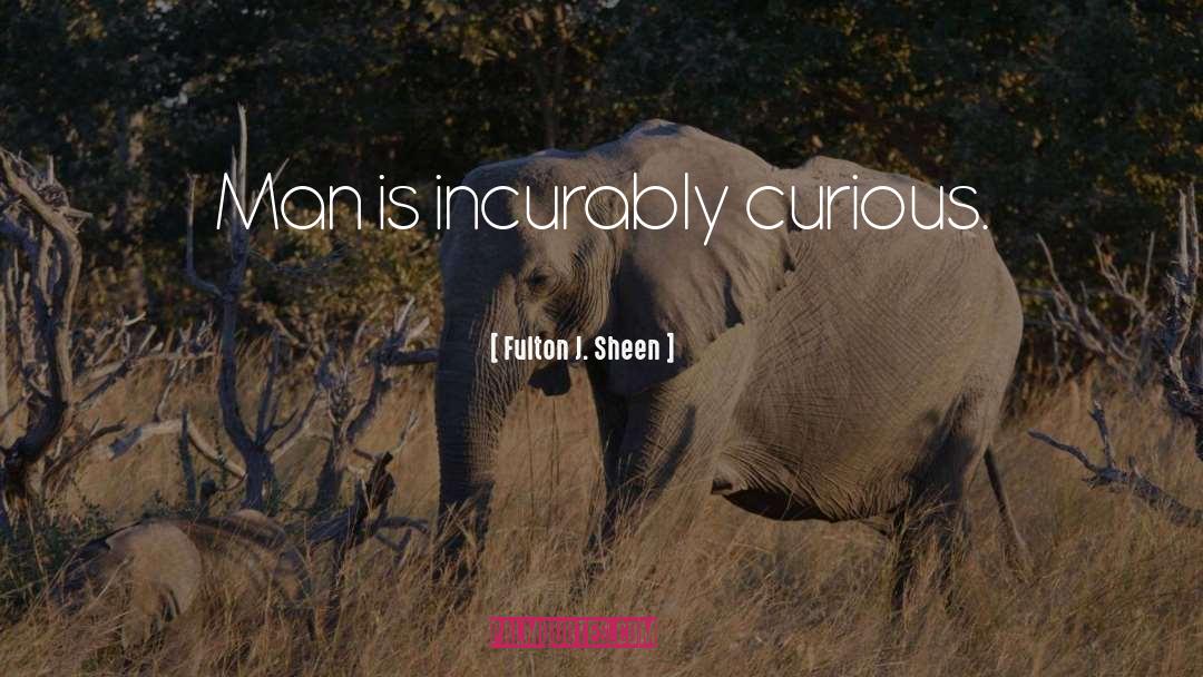 Fulton J. Sheen Quotes: Man is incurably curious.