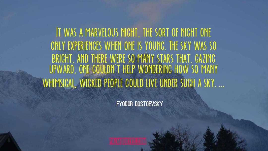 Fyodor Dostoevsky Quotes: It was a marvelous night,