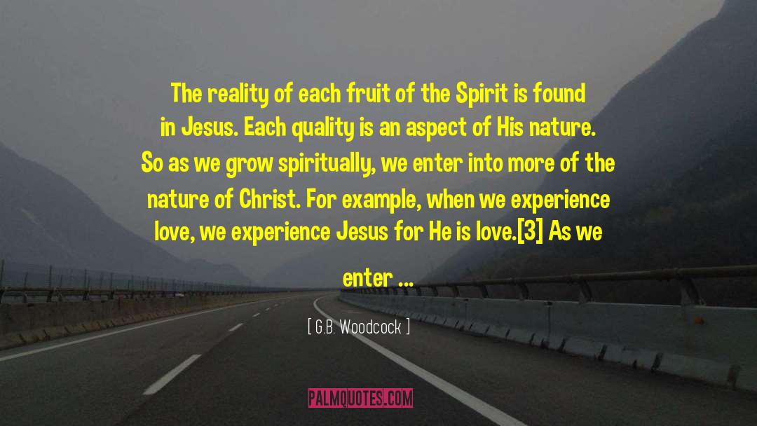 G.B. Woodcock Quotes: The reality of each fruit