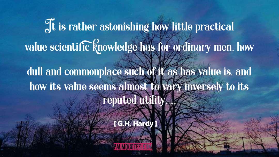 G.H. Hardy Quotes: It is rather astonishing how