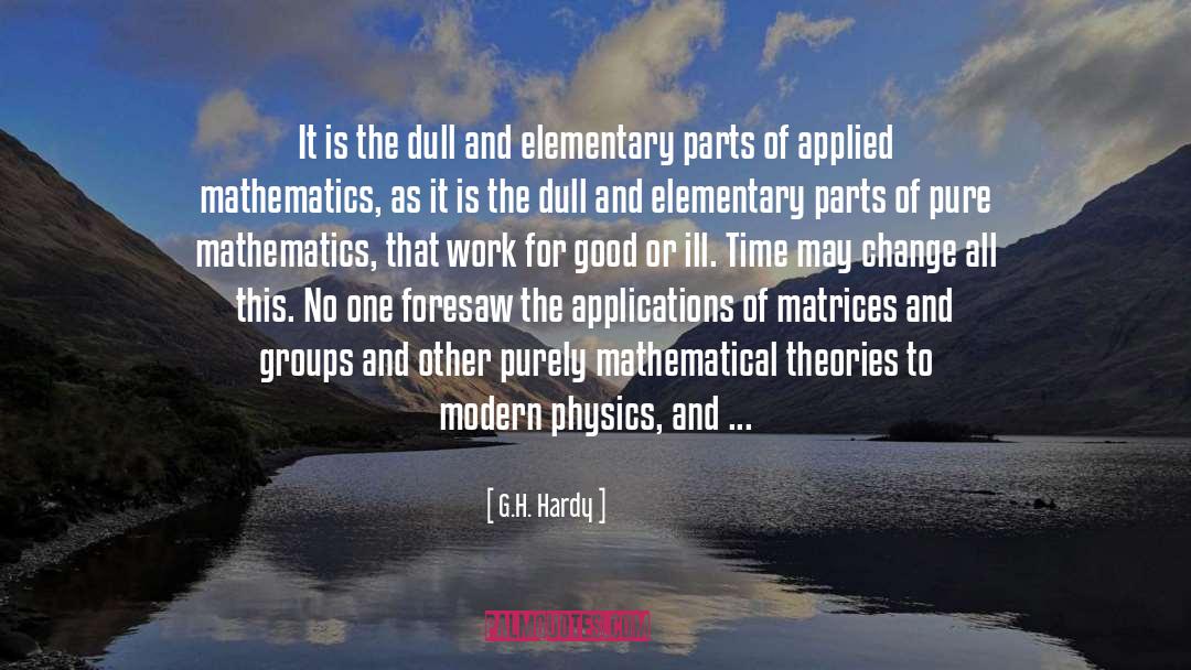 G.H. Hardy Quotes: It is the dull and