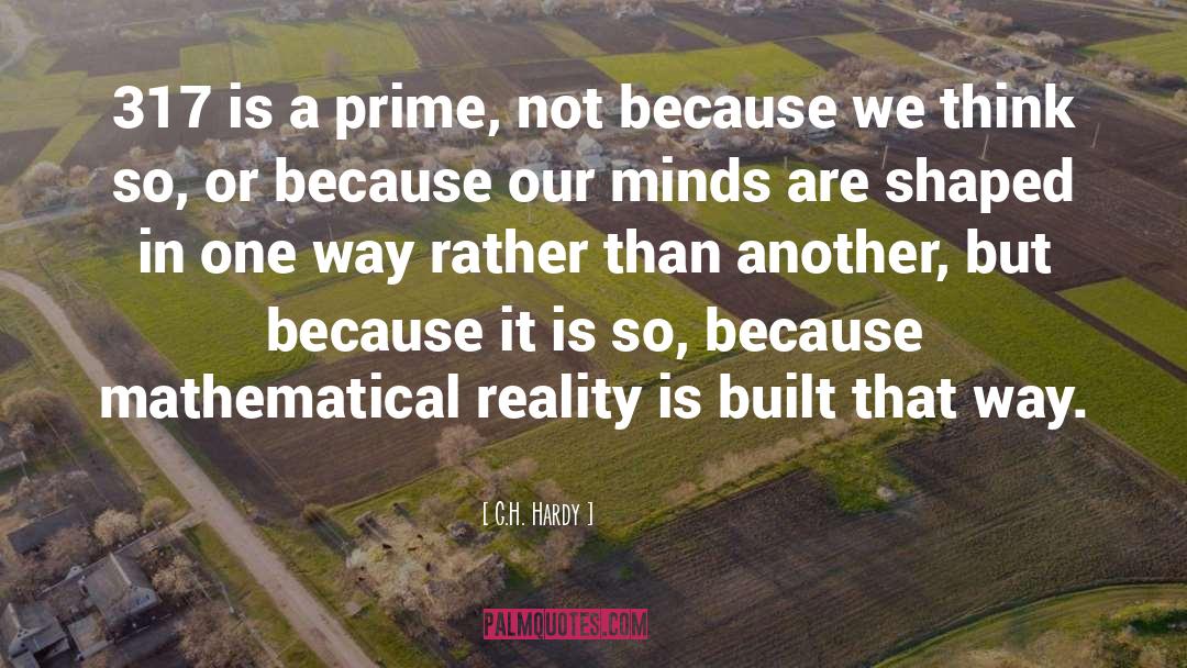 G.H. Hardy Quotes: 317 is a prime, not