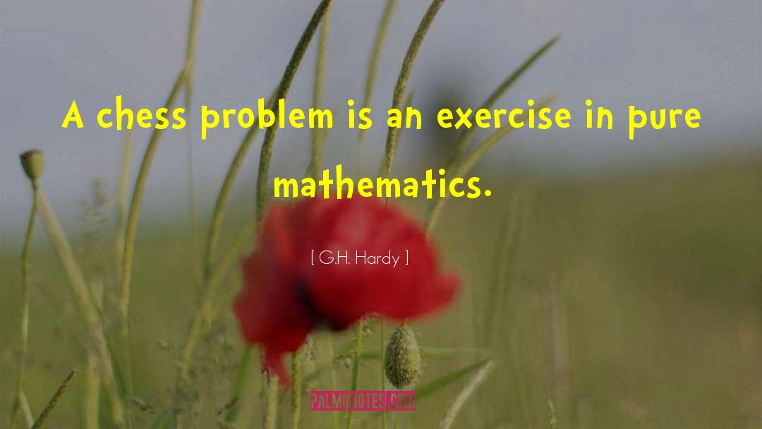 G.H. Hardy Quotes: A chess problem is an