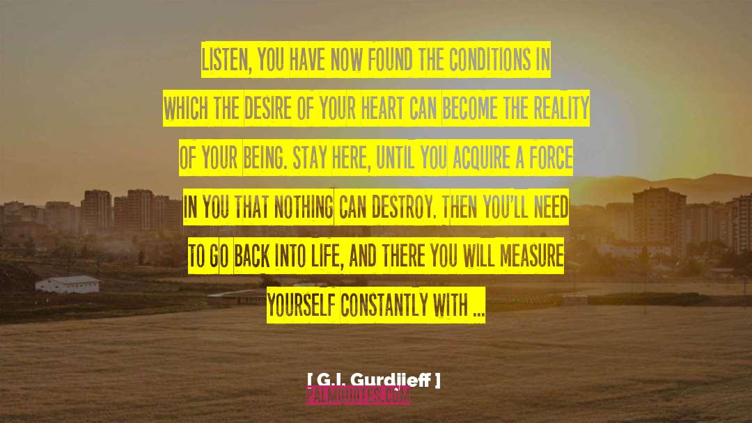 G.I. Gurdjieff Quotes: Listen, you have now found