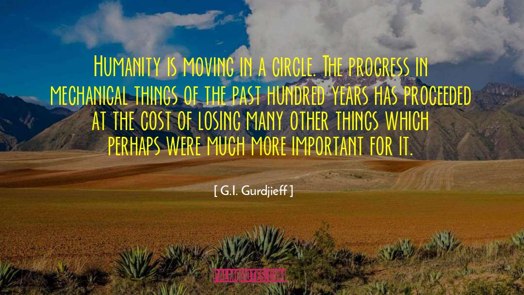 G.I. Gurdjieff Quotes: Humanity is moving in a