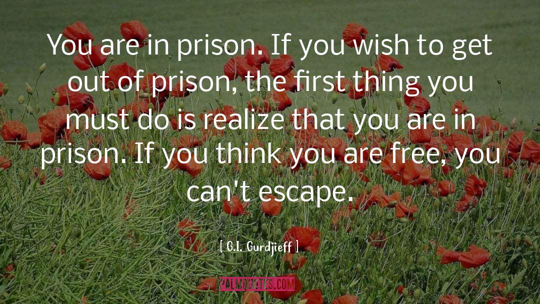 G.I. Gurdjieff Quotes: You are in prison. If