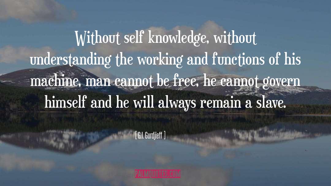 G.I. Gurdjieff Quotes: Without self knowledge, without understanding