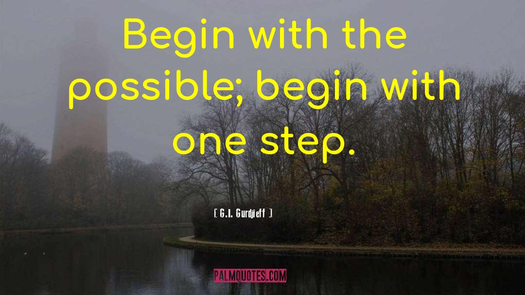 G.I. Gurdjieff Quotes: Begin with the possible; begin