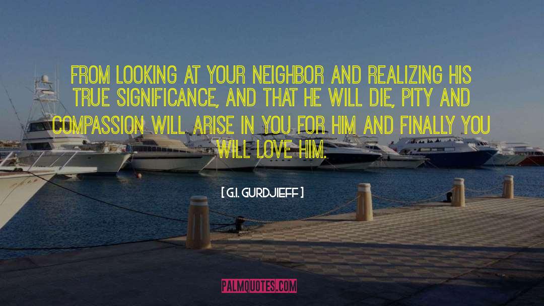 G.I. Gurdjieff Quotes: From looking at your neighbor