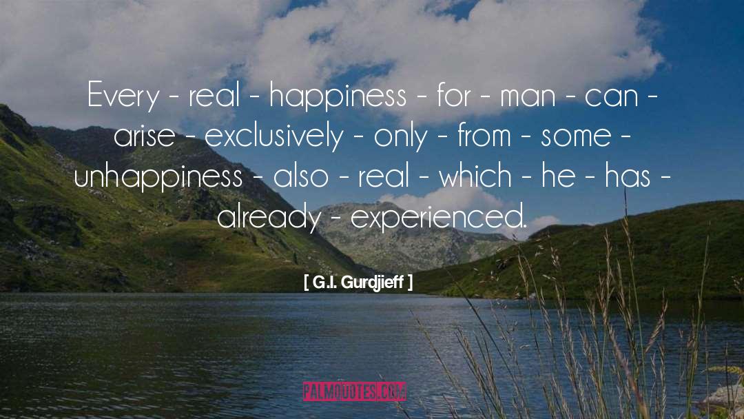 G.I. Gurdjieff Quotes: Every - real - happiness