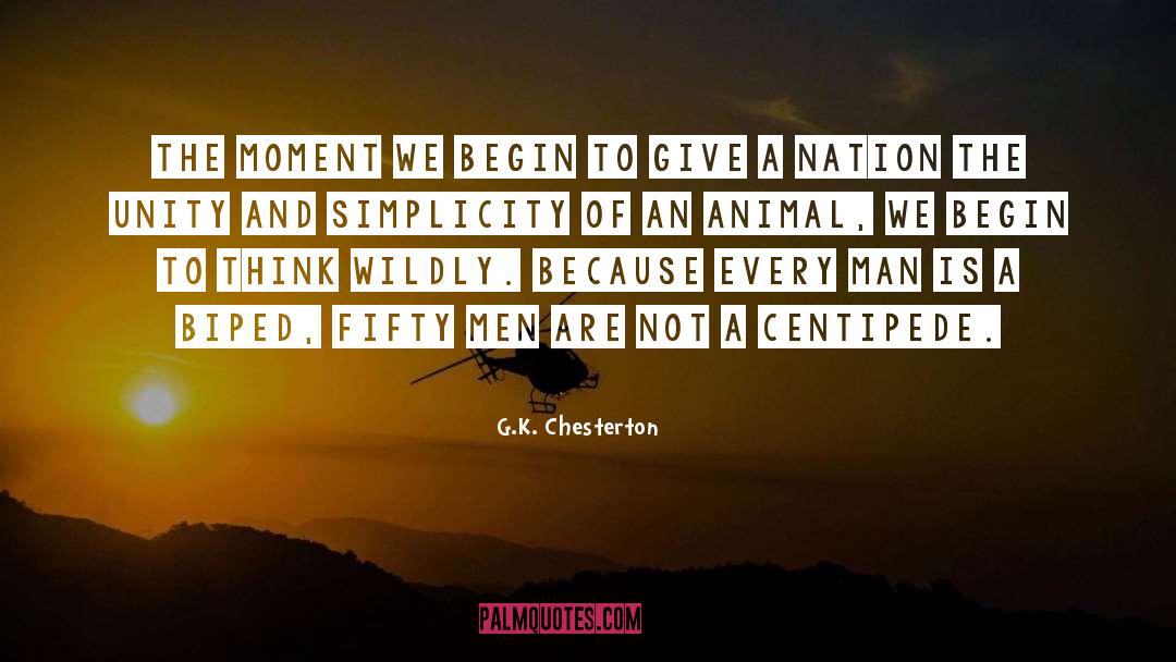 G.K. Chesterton Quotes: The moment we begin to