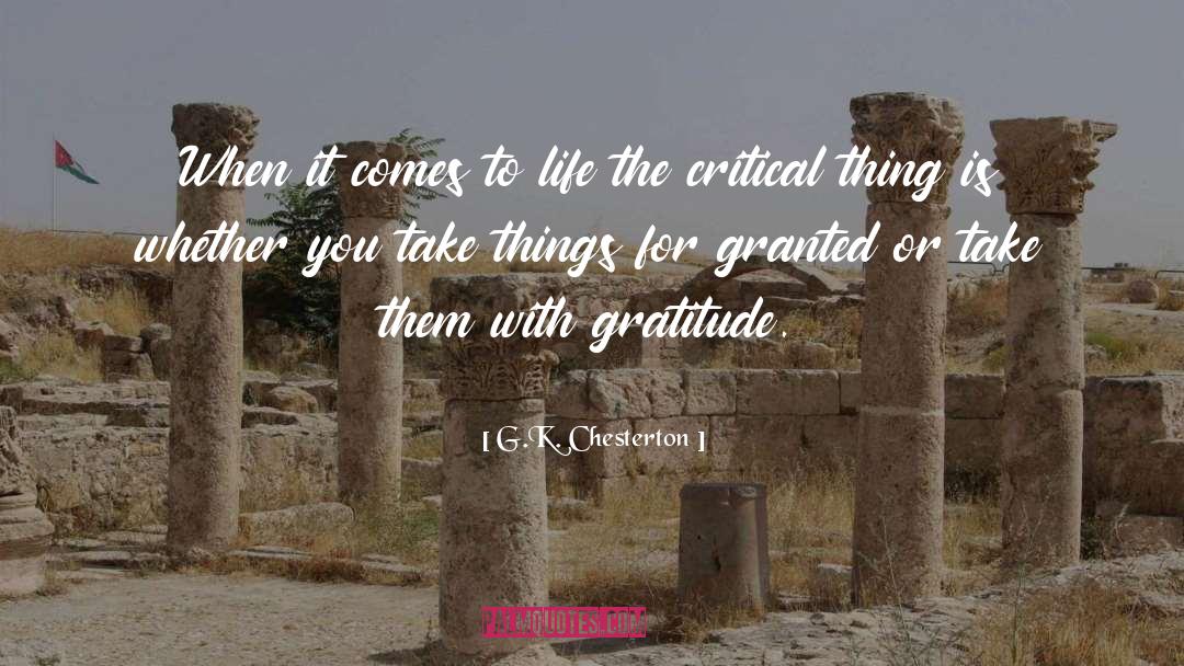 G.K. Chesterton Quotes: When it comes to life