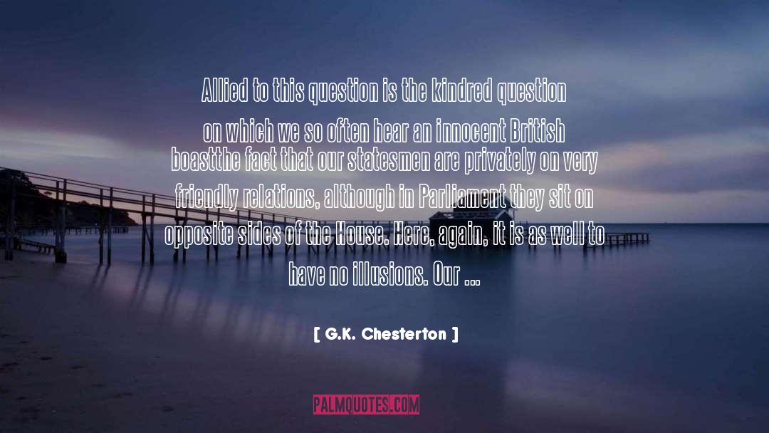 G.K. Chesterton Quotes: Allied to this question is