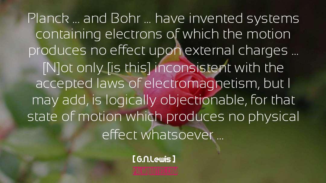 G.N.Lewis Quotes: Planck ... and Bohr ...