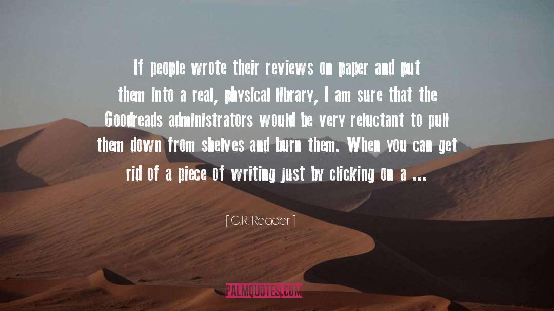 G.R. Reader Quotes: If people wrote their reviews