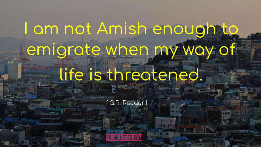 G.R. Reader Quotes: I am not Amish enough