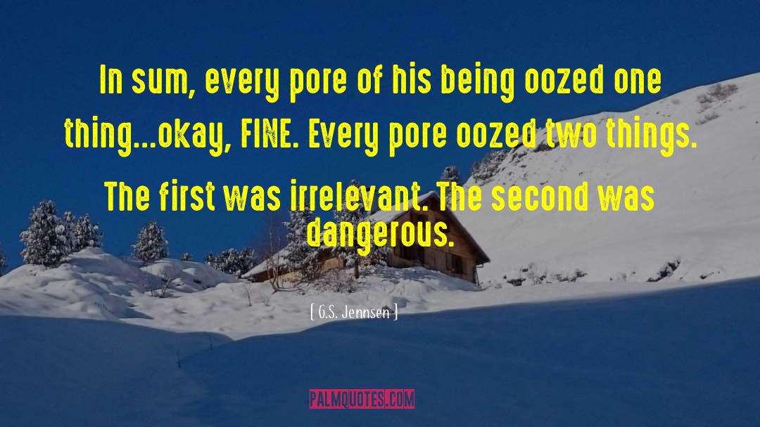 G.S. Jennsen Quotes: In sum, every pore of