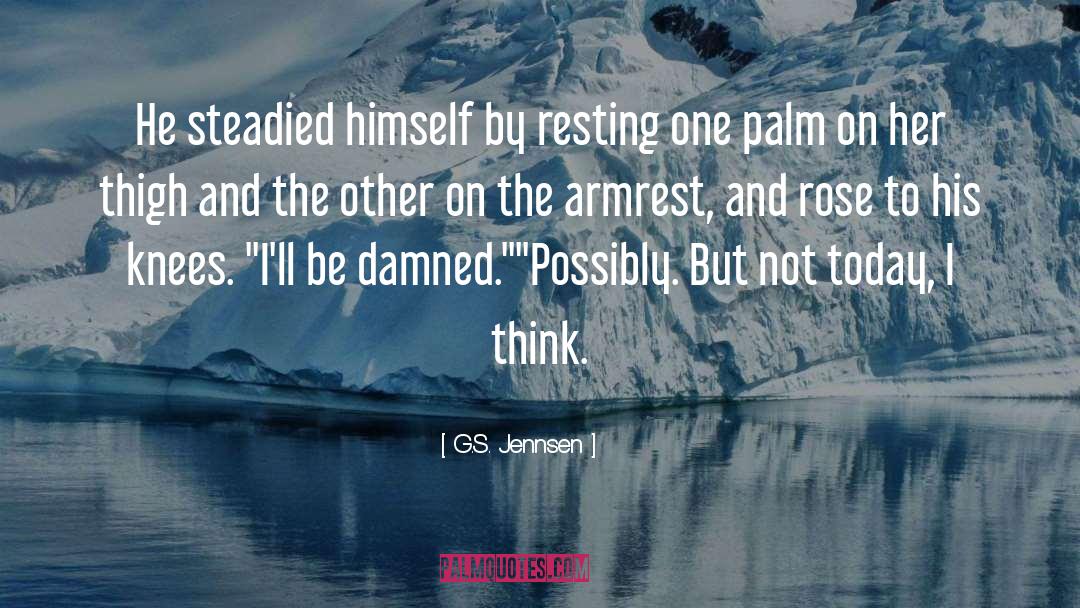 G.S. Jennsen Quotes: He steadied himself by resting