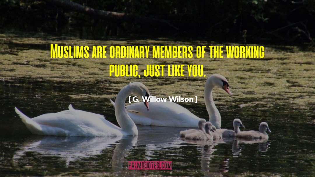G. Willow Wilson Quotes: Muslims are ordinary members of