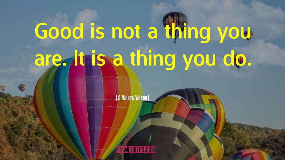 G. Willow Wilson Quotes: Good is not a thing