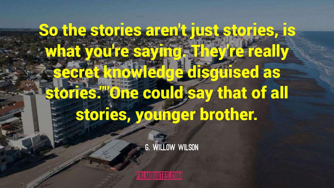 G. Willow Wilson Quotes: So the stories aren't just