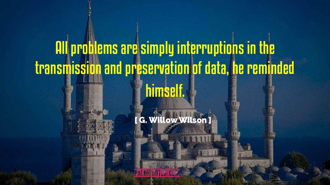 G. Willow Wilson Quotes: All problems are simply interruptions