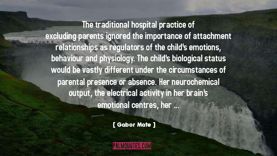 Gabor Mate Quotes: The traditional hospital practice of