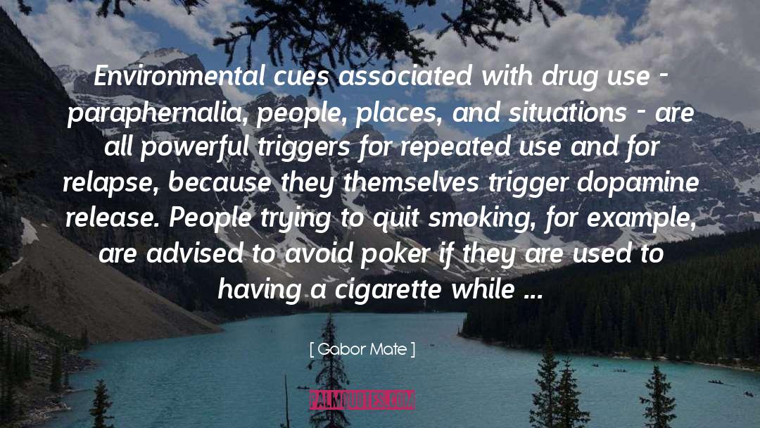 Gabor Mate Quotes: Environmental cues associated with drug