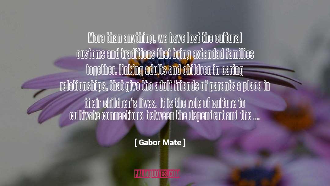Gabor Mate Quotes: More than anything, we have