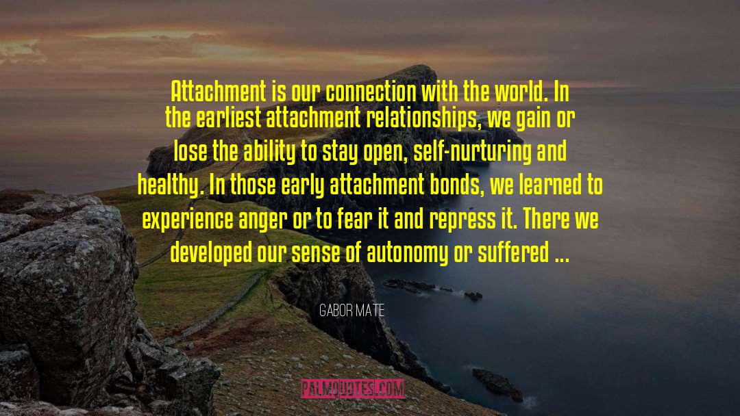 Gabor Mate Quotes: Attachment is our connection with