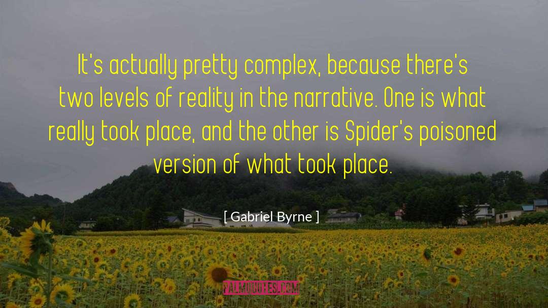 Gabriel Byrne Quotes: It's actually pretty complex, because