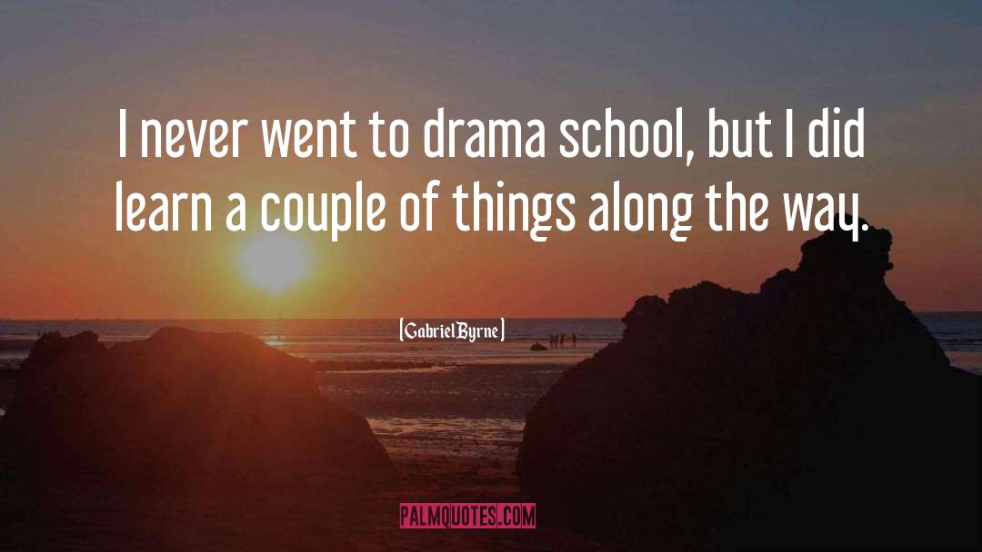 Gabriel Byrne Quotes: I never went to drama