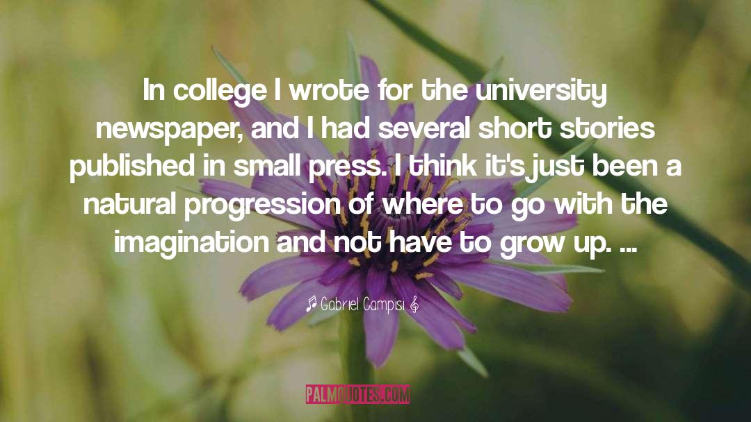 Gabriel Campisi Quotes: In college I wrote for