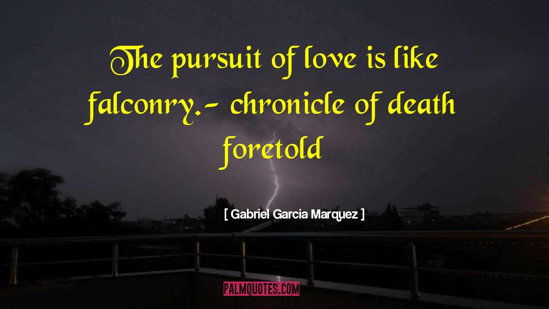 Gabriel Garcia Marquez Quotes: The pursuit of love is