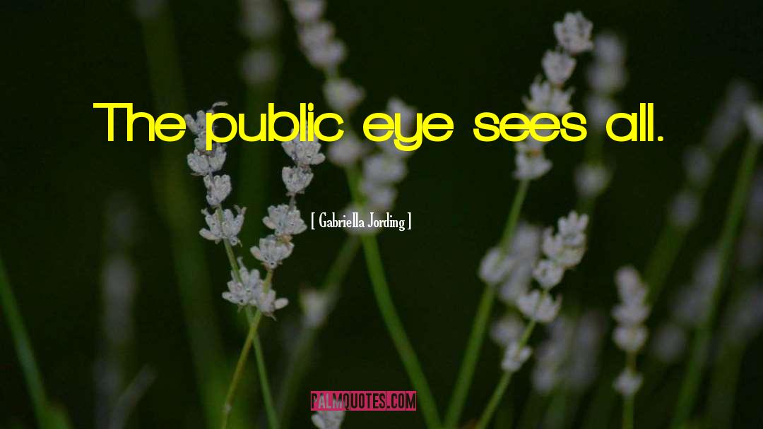 Gabriella Jording Quotes: The public eye sees all.
