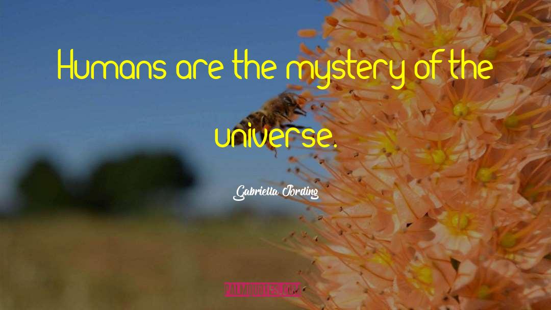 Gabriella Jording Quotes: Humans are the mystery of