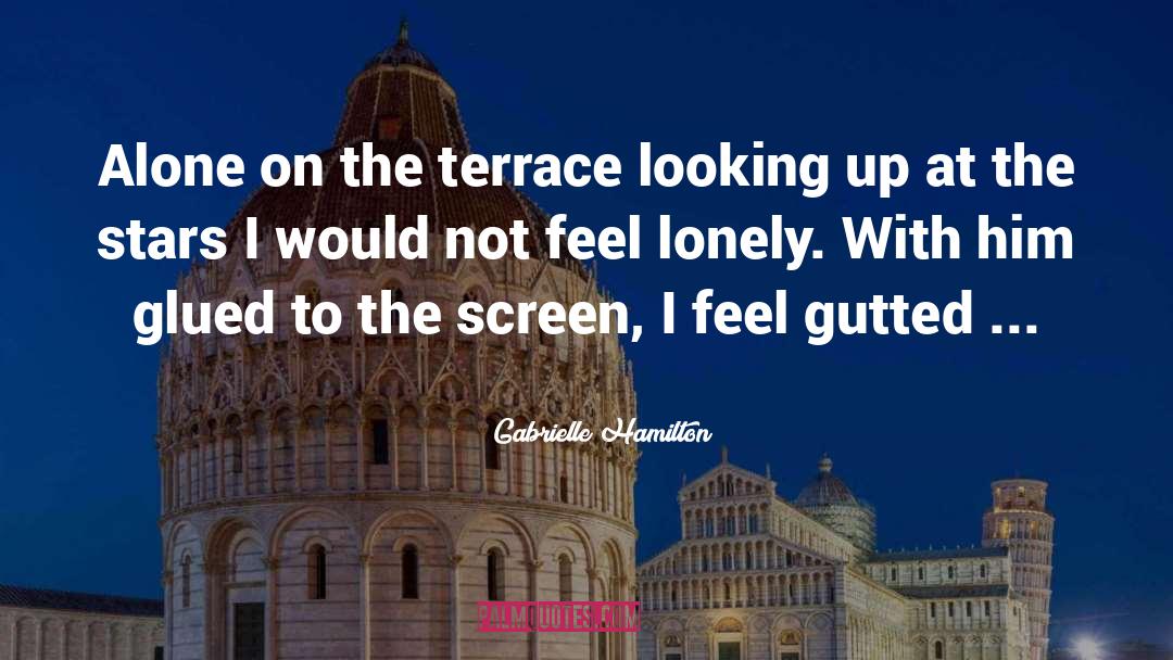 Gabrielle Hamilton Quotes: Alone on the terrace looking