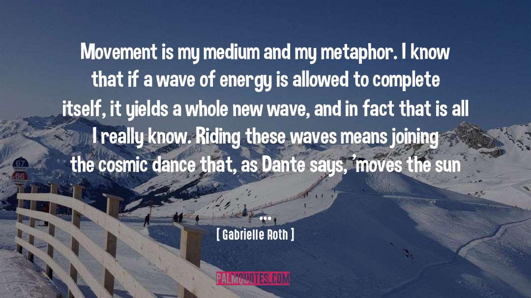 Gabrielle Roth Quotes: Movement is my medium and