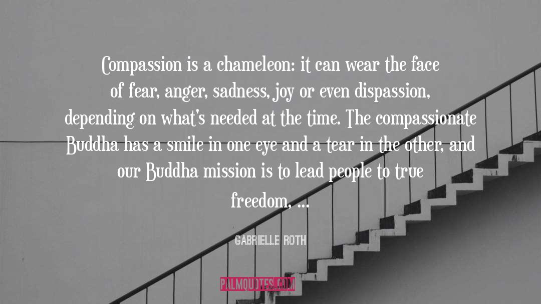 Gabrielle Roth Quotes: Compassion is a chameleon: it