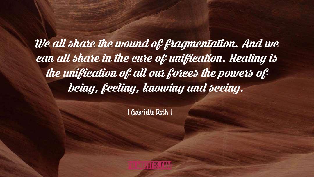 Gabrielle Roth Quotes: We all share the wound