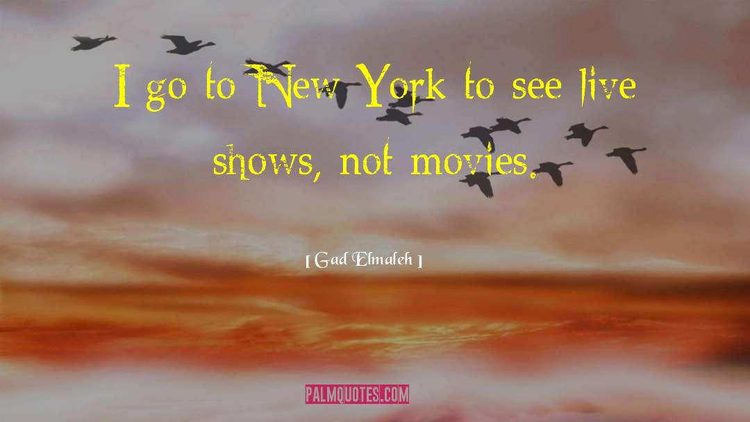 Gad Elmaleh Quotes: I go to New York