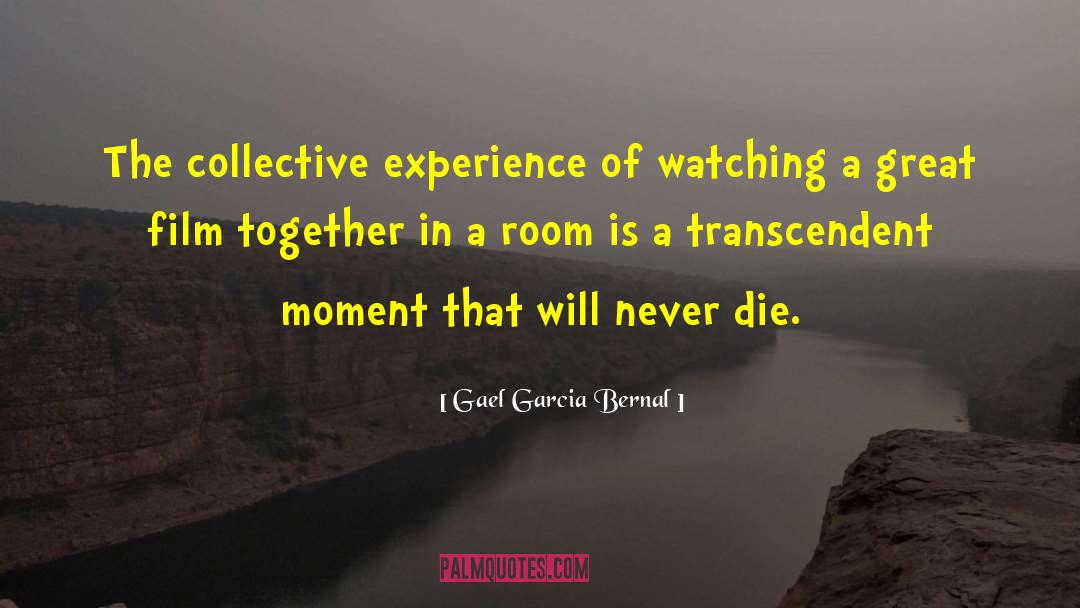 Gael Garcia Bernal Quotes: The collective experience of watching