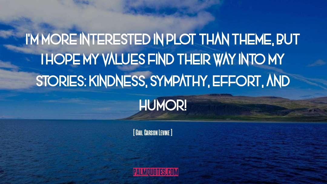 Gail Carson Levine Quotes: I'm more interested in plot