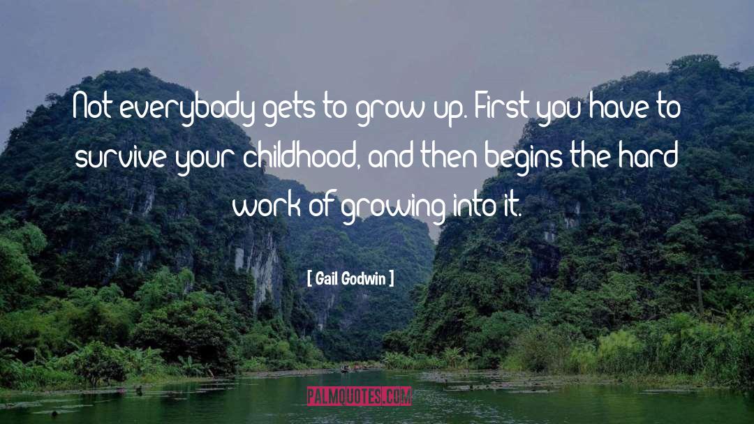 Gail Godwin Quotes: Not everybody gets to grow